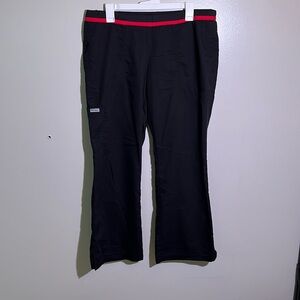 Women’s Size M Grey’s Anatomy Nursing Scrubs (Black/Red)